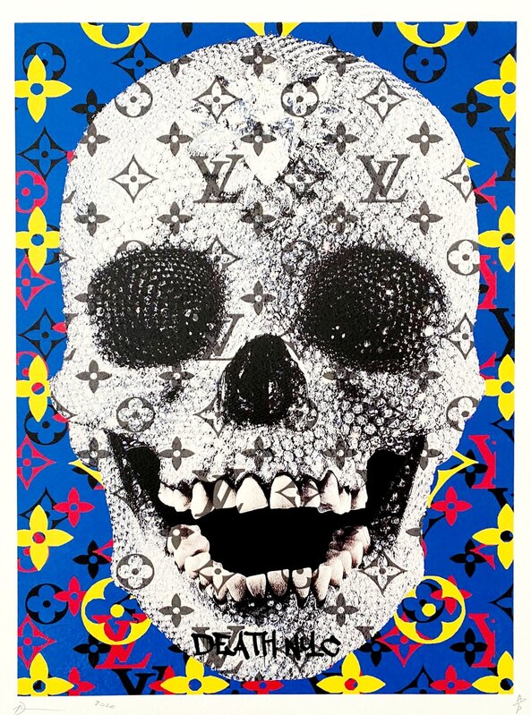 Death NYC Pop Art Graphic Print of Skull with Louis Vuitton