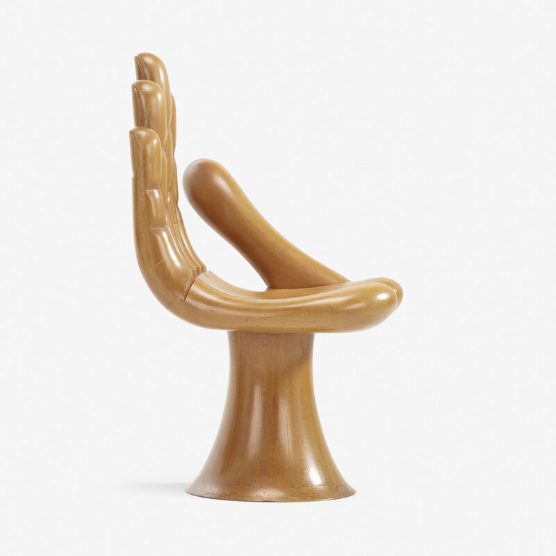 At Auction: Pedro Friedeberg Gilt 'Hand Chair' 38 H
