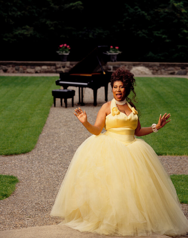 aretha franklin gold dress Photo Of Aretha Franklin by David Redfern