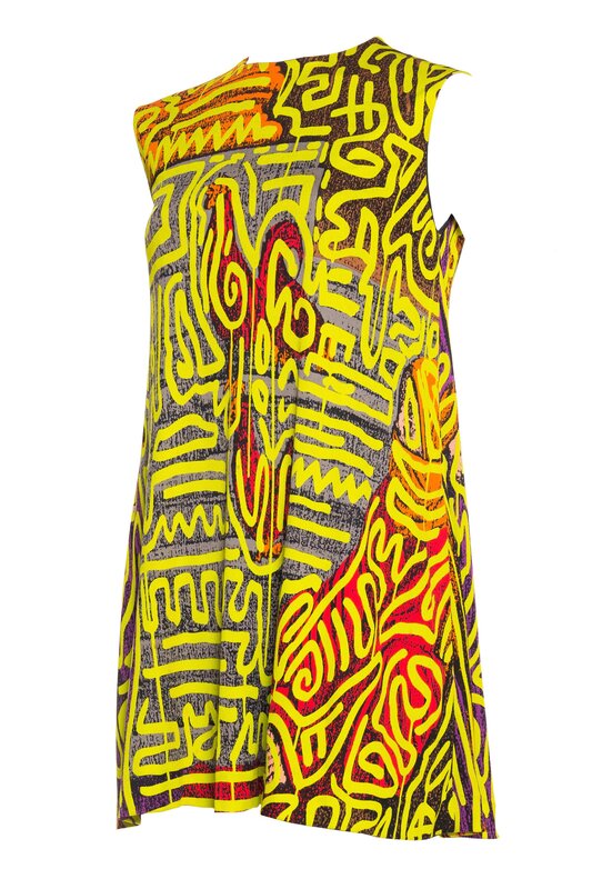 Keith Haring, Stephen Sprouse x Keith Haring Grafitti Cock Dress (1988)