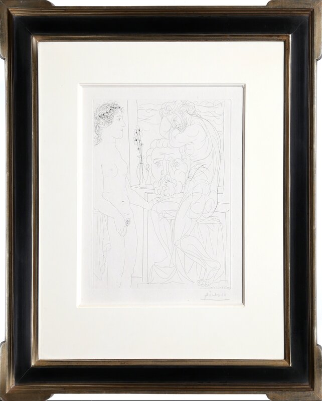 Pablo Picasso, Nude Model and Sculptures from the Vollard Suite (Bloch  185) (1933), Available for Sale