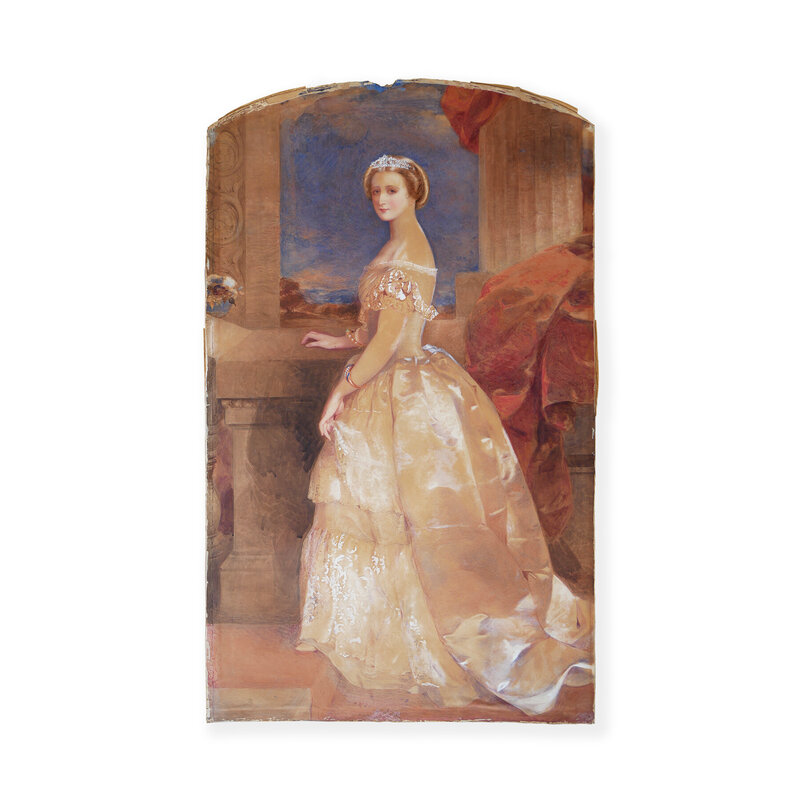 Thomas Frank Heaphy, Pastel-Toned Portrait Painting of French Empress  Eugénie de Montijo (1850s), Available for Sale