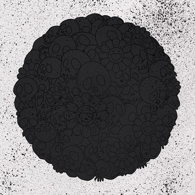 Takashi Murakami Skull & Flower Tote Black