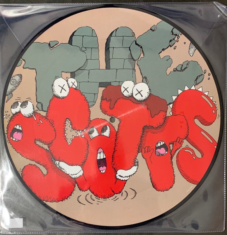 KAWS | KAWS X TRAVIS SCOTT X KID CUDI 12 VinylTAN LP' TAPE RECORD (2020)  | Available for Sale | Artsy