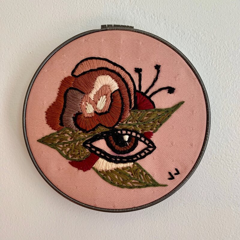 Vintage metal embroidery hoop