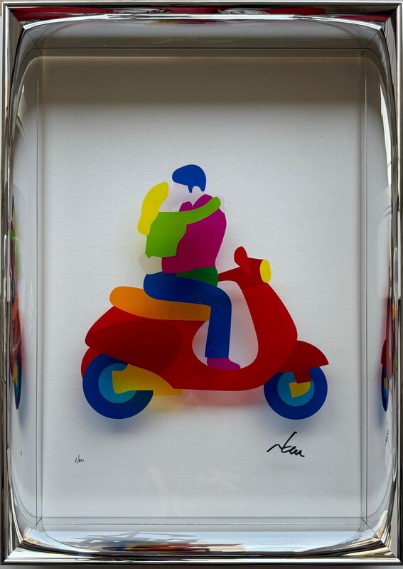 Marco Lodola Serigraph 3D,50x50,Kisses Fugaci,Pop Art,dior,Uffizi,Italian  Art