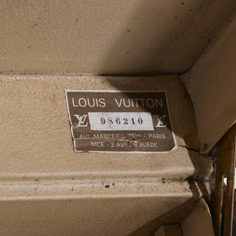 LOUIS VUITTON, AVE MARCEAU, 78BIS, PARIS, 1950'S SUITCASE