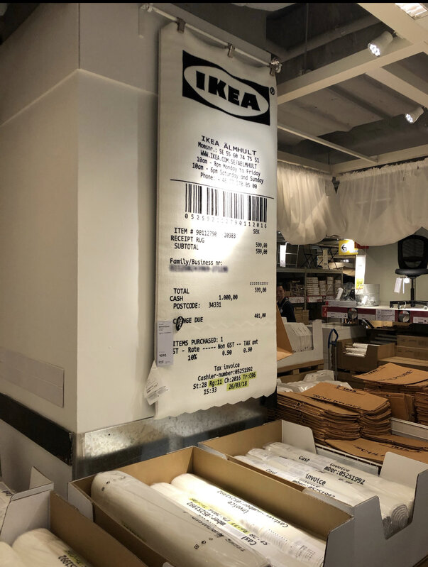 Virgil Abloh, IKEA, Receipt Rug (2019), Available for Sale
