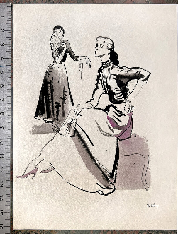 Marjorie Ullberg, Mid- Century Fashion Illustration - Neiman Marcus ?  (1950s), Available for Sale