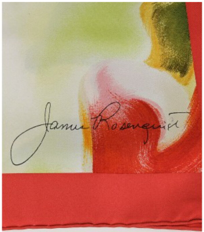 James Rosenquist  Limited Edition Vintage Louis Vuitton Silk