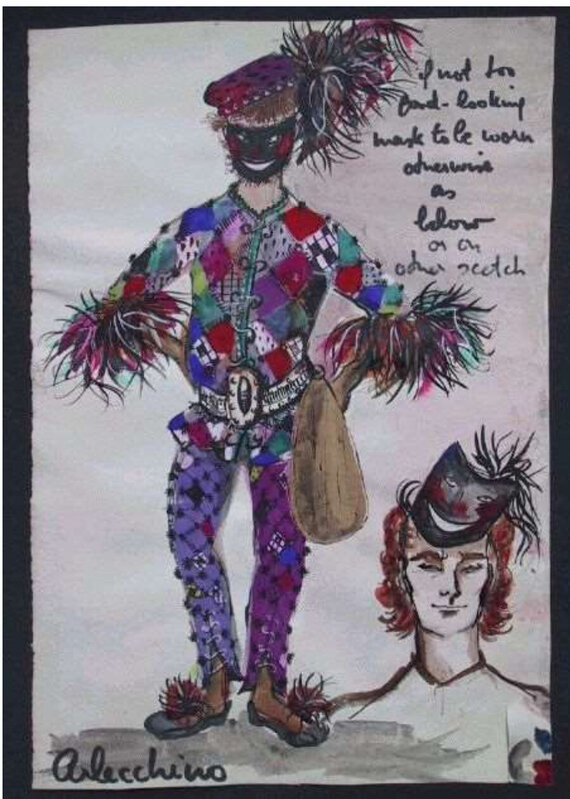 Ursula Sternberg, Arlecchino costume design (C. 1960 -1970s), Available  for Sale