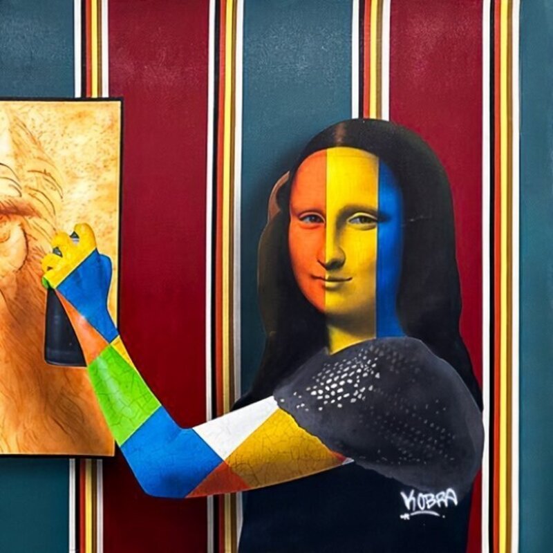 Mona Lisa Painting Leonardo Da Vinci - Eduardo Kobra - EDEN Gallery