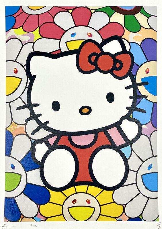Death NYC Pop Art Graphic Print Homage to Gucci Featuring Hello Kitty, 2020