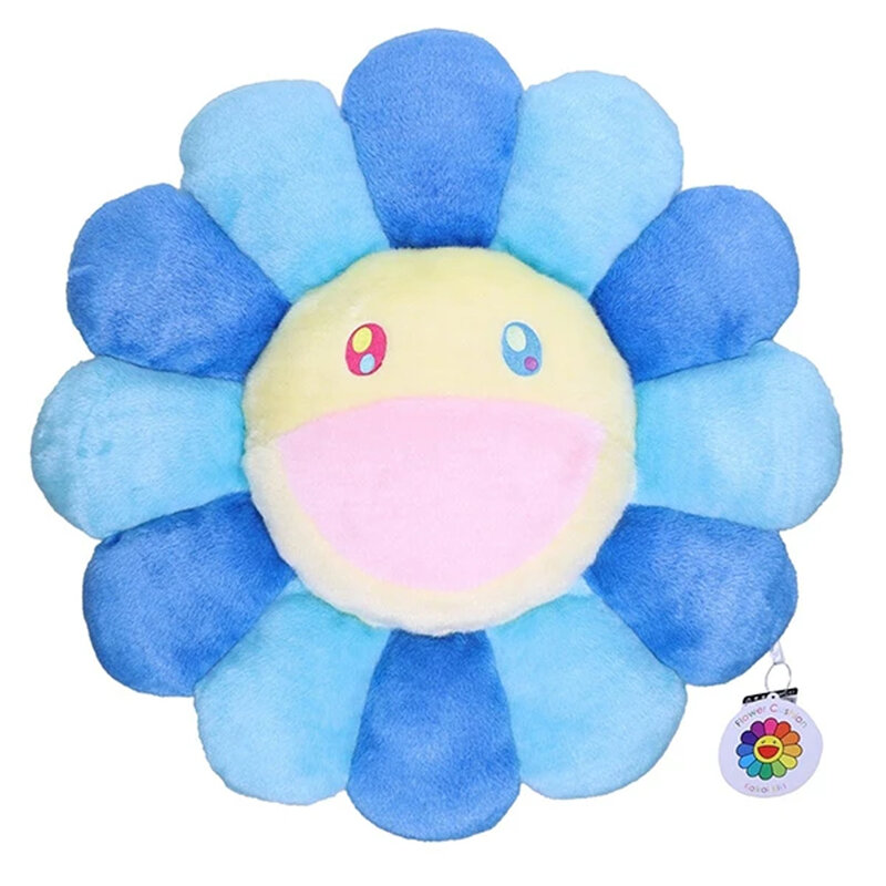 Takashi Murakami - Flower Cushion (Pink & Blue) - 30cm for Sale