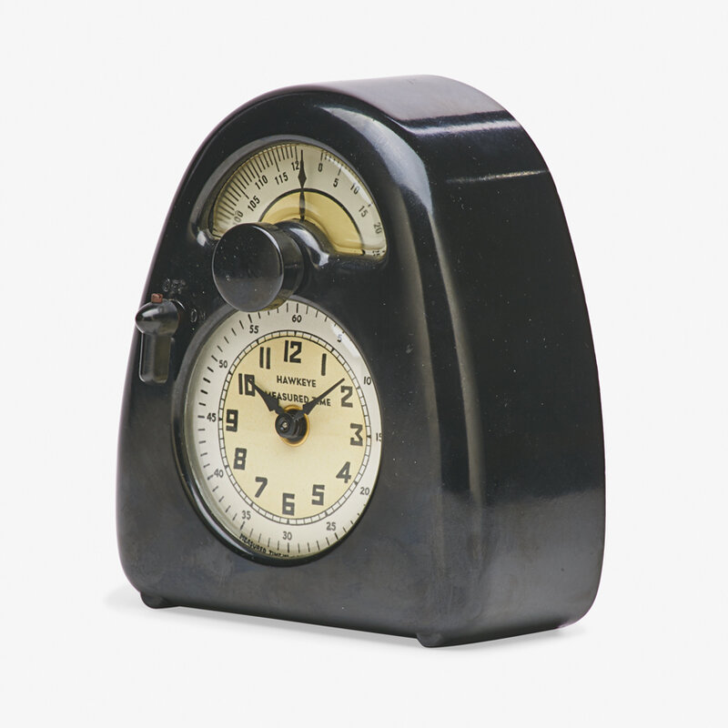 Isamu Noguchi Hawkeye Clock & Kitchen Timer