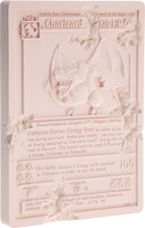 Daniel Arsham (b. 1980). Pink Crystalized Charizard Card, 2021