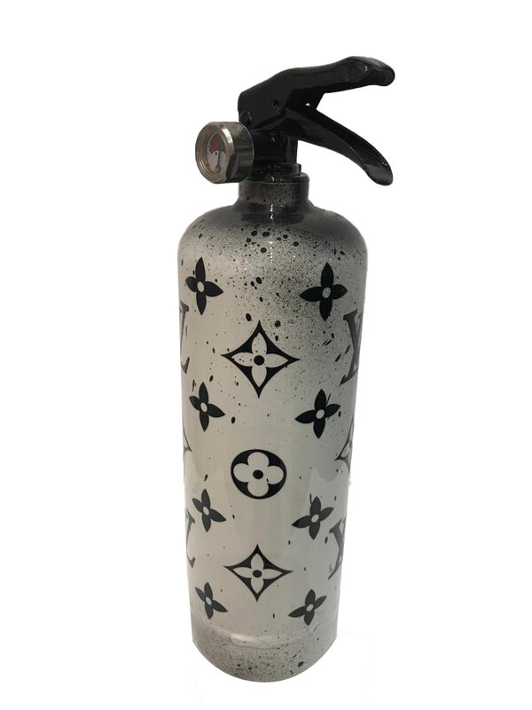 GHOST ART, Monogram Louis Vuitton black on white Background - Fashion Fire  Extinguisher (2019)