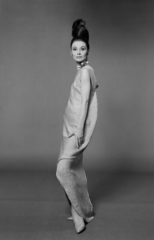 audrey hepburn silver dress Audrey Hepburn at The Lido Nightclub in Paris,France-December 19,1955- De audrey and marilyn