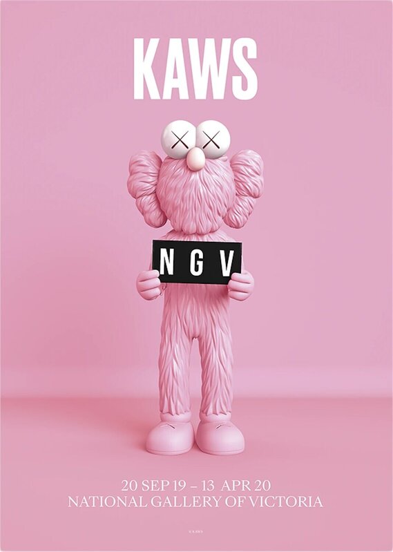 KAWS, Kaws X NGV BFF Poster (Pink) (ca. 2020)