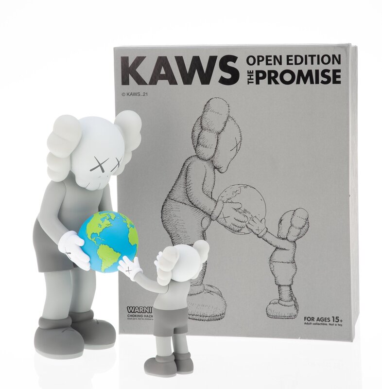 KAWS THE PROMISE (GREY),2022 Sculptue originale en vinyl…