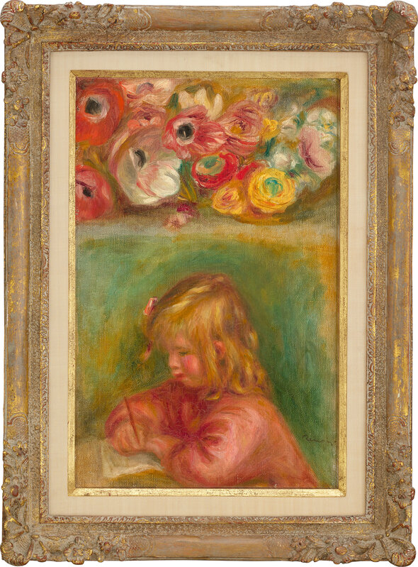 La femme aux roses - Tableau pop-art portrait floral