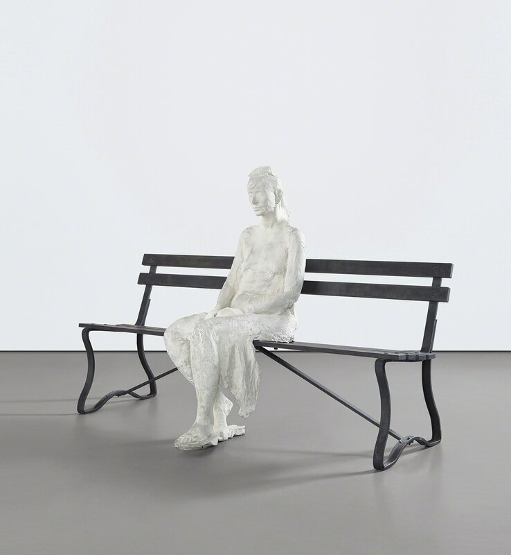 George Segal | Woman with Sunglasses on Bench (1983) | Artsy