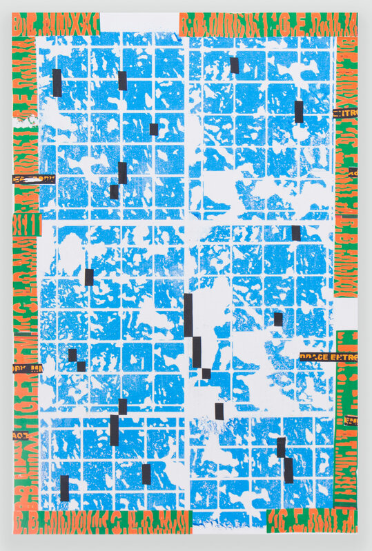 Dylan Roberts, ‘MAP .3’, 2023, Painting, Acrylic, ink, heat transfer on canvas, HVW8 Art + Design Gallery