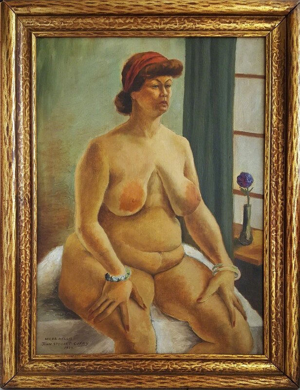 John Steuart Curry | Hilda Nellis, Rubenesque nude woman Full Figure Nude  Regionalism (1934) | Available for Sale | Artsy
