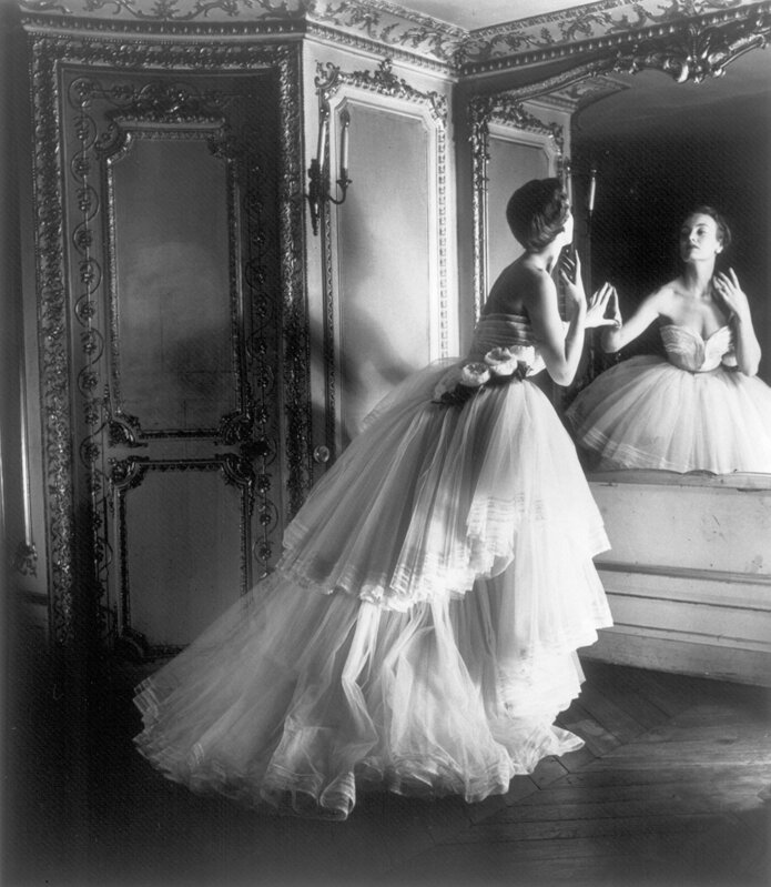 Exquisite ball gown by Christian Dior, photo by Louise Dahl-Wolfe