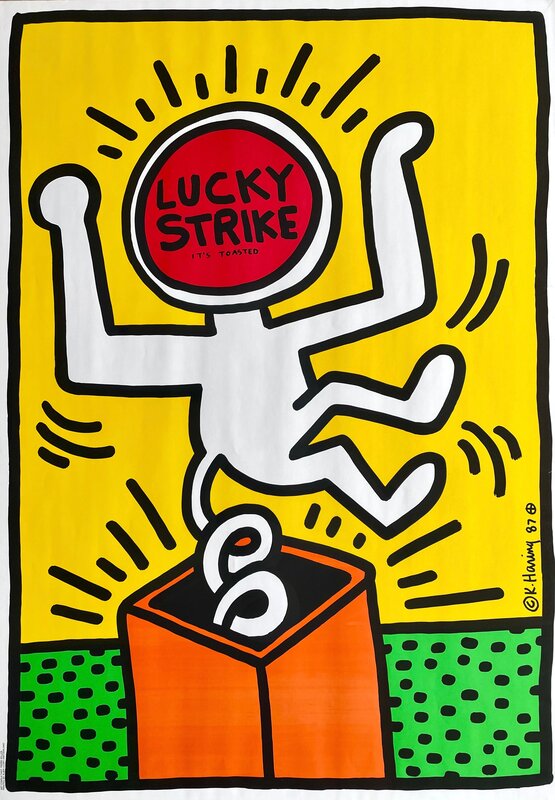 Keith Haring, Lucky Strike it's toasted (1987), Available for Sale
