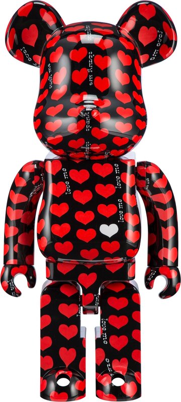 Medicom Black Heart 1000% Bearbrick Figure (red)