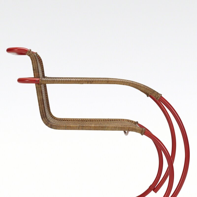 Berliner Metallwerkstatten, Ludwig Mies van der Rohe, Lilly Reich, Custom  MR 20 chair (1927)