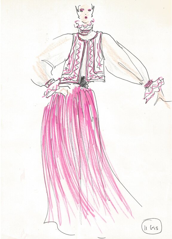 Karl Lagerfeld | PINK DRESS (ca. 1975) | For Sale | Artsy Karl Lagerfeld | PINK DRESS (ca. 1975) | For Sale | Artsy