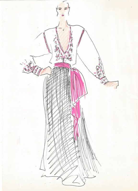 Karl Lagerfeld | PINK DRESS (ca. 1975) | For Sale | Artsy Karl Lagerfeld | PINK DRESS (ca. 1975) | For Sale | Artsy