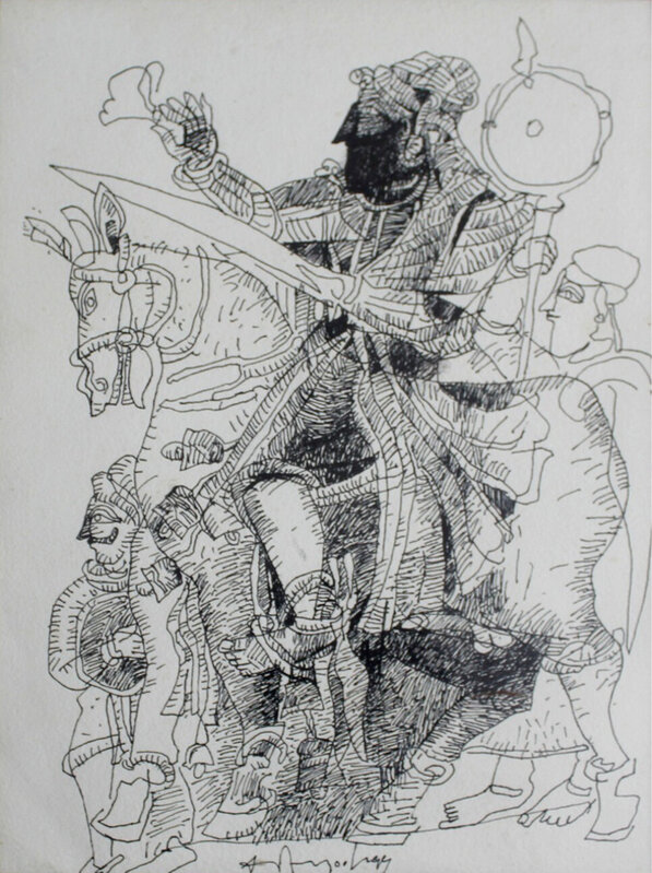 warrior king drawing