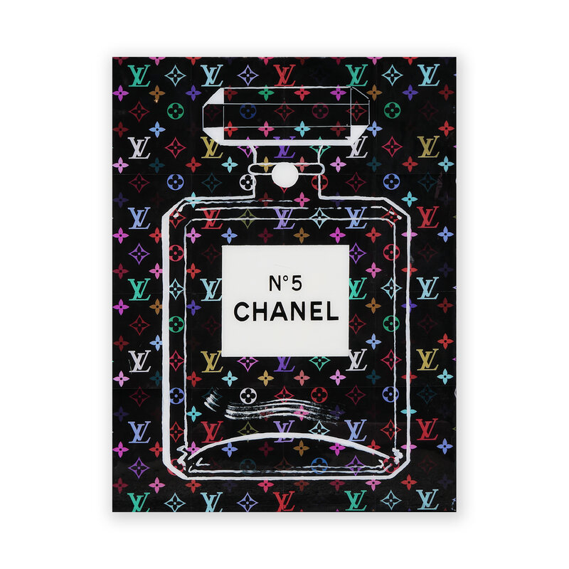 Jim Hudek | Black Louis Vuitton Chanel Colorful Contemporary Mixed Media  Collage (2022) | Artsy