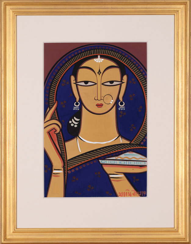 Jamini Roy | Untitled (Woman in Blue) (Circa 1960) | Art & Prints | Artsy Jamini Roy | Untitled (Woman in Blue) (Circa 1960) | Art & Prints | Artsy