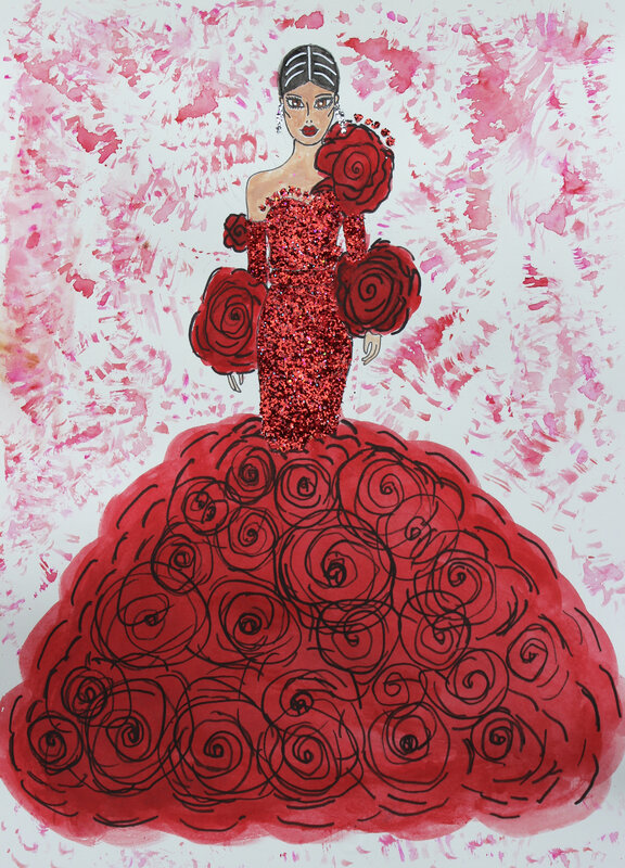 red carter aria dress Aria Gown 10 / Royal