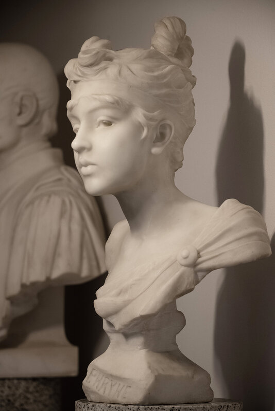 Emmanuel Villanis, Phryne - Marble Bust of a Sensuous Young Woman (ca.  1900), Available for Sale