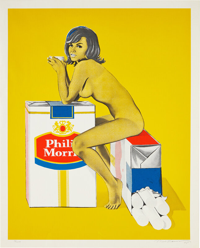 mel ramos tobacco red MEL RAMOS POP ART Print from Original Silkscreen of 1965 "Tobacco Rose Lola Cola A.C. Annie Della