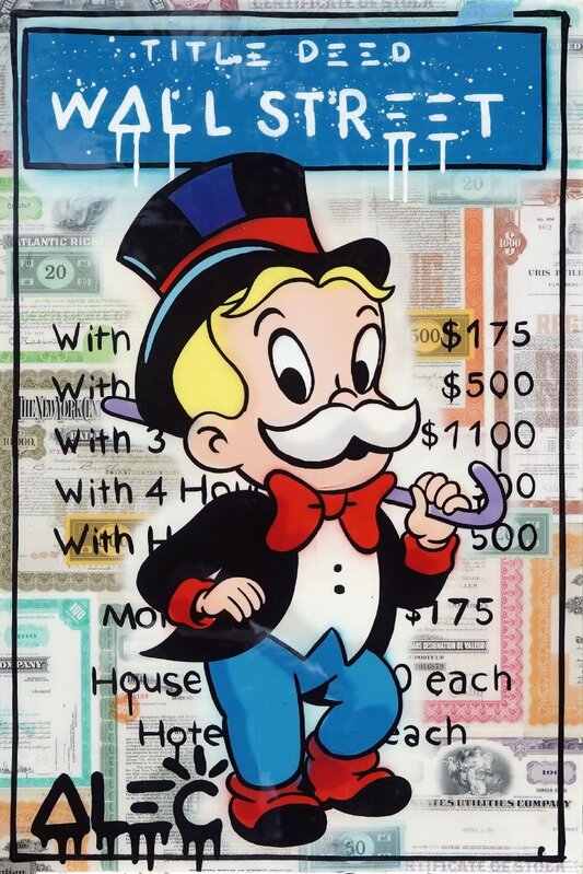 Hermes Monopoly Running with Huge $ Bag - Alec Monopoly - Eden Gallery
