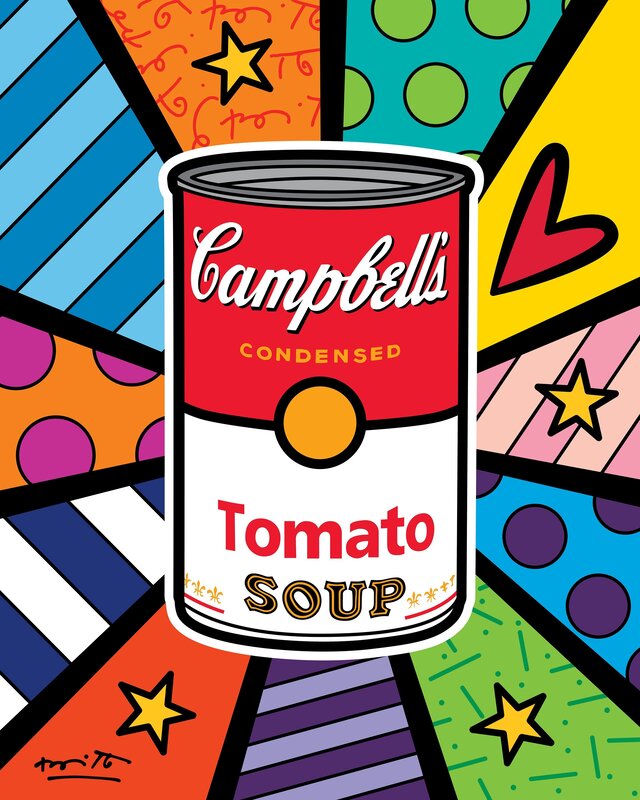 Romero Britto | Campbell's Soup (Ed No.21) (2020) | Available for Sale |  Artsy