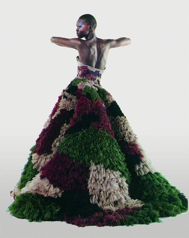 Karl Lagerfeld, Untitled (Alek Wek) Numéro, March 2000 (“Dubar” gown from  Jean Paul Gaultier's “Romantic India” women's spring-summer haute couture  collection of 2000) Photograph by Karl Lagerfeld (2000)