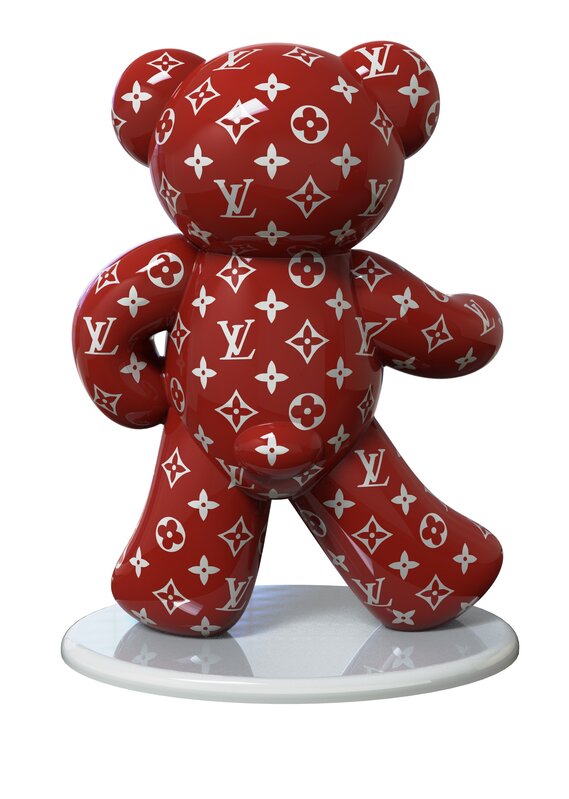 Harouna Andre Guillabert Gacko, Ours rouge et blanc - Pop Art Louis Vuitton  45cm Co. N°4 (2022), Available for Sale