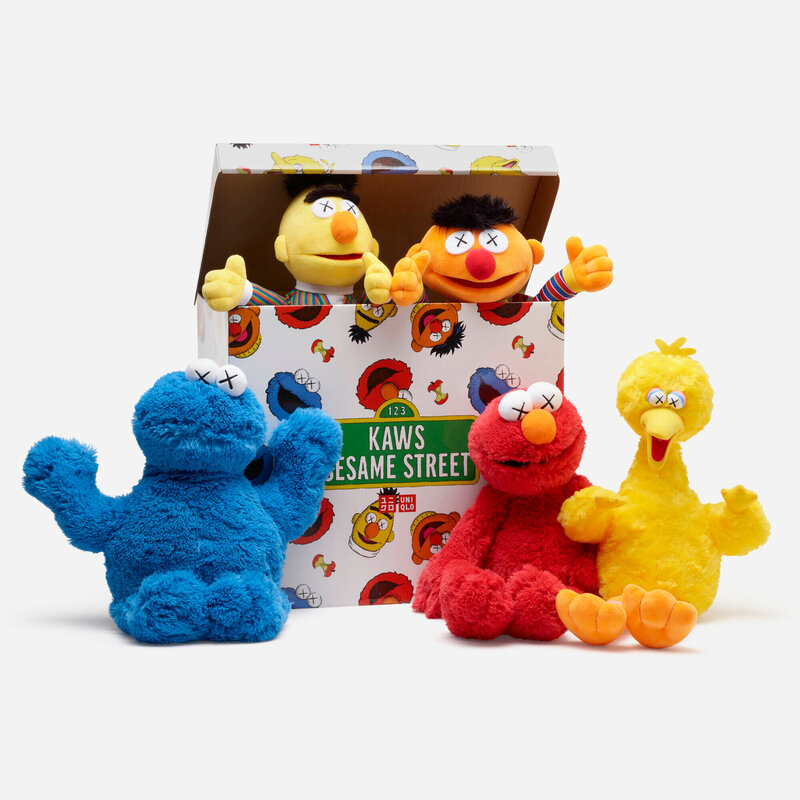 Sold at Auction: KAWS Plush Sesame Street Figures 5 Pcs.