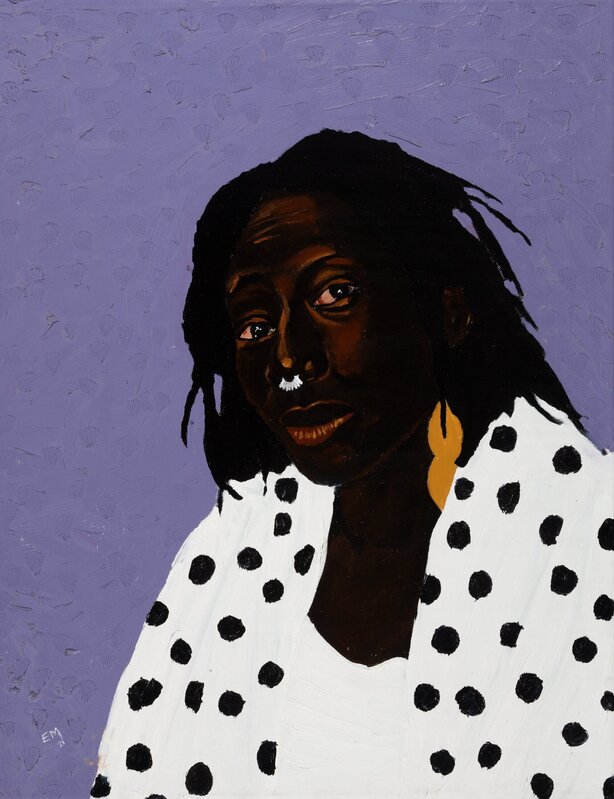 Matthew Eguavoen, ‘Polka Dot Coat’, 2021, Painting, Acrylic and oil on canvas, Heritage Auctions