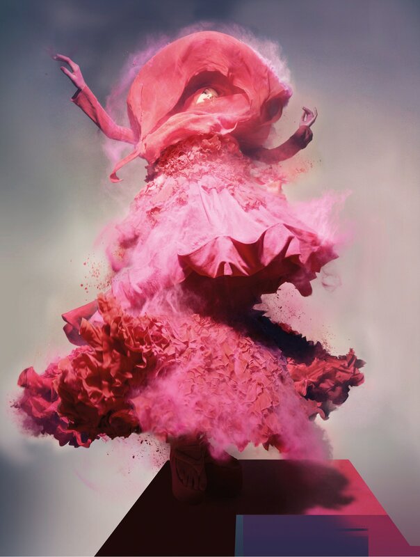 Nick Knight | Pink Powder, Lily Donaldson Wearing John Galliano (2008) | For Sale | Artsy Nick Knight | Pink Powder, Lily Donaldson Wearing John Galliano (2008) | For Sale | Artsy
