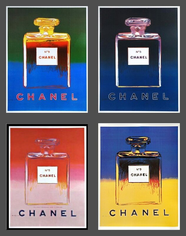 Andy Warhol, Chanel No. 5, Suite of Four Individual (Separate) Prints on Linen  Canvas ( 1996), Available for Sale