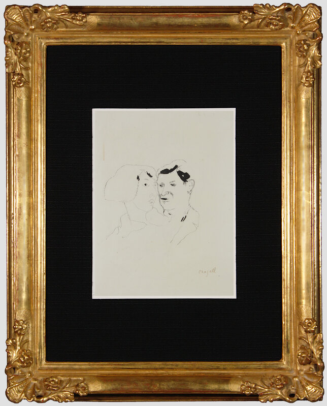 Chagall Ink Drawing Marc Chagall | Claire et Yvan Goll (1924) | Art & Prints | Artsy