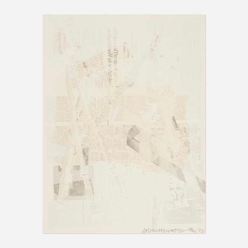 Robert Rauschenberg | Homage to Picasso (from the Hommage a Picasso ...